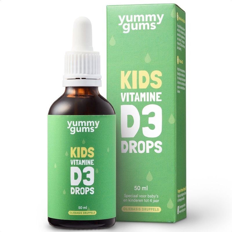 Yummygums - D3 druppels - vitamine D druppels voor kinderen - oliebasis - 100% natuurlijk - tot 4 jaar