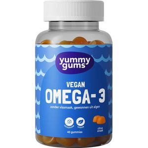 Yummygums - Omega 3 - gummies - geen vissmaak - vegan - suikerarm- algen olie - 45 stuks