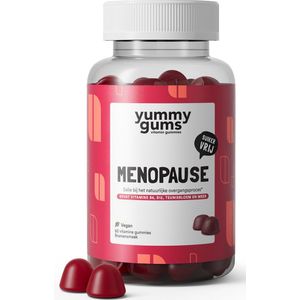 Yummygums - Menopause suikervrije gummies - supplement bij overgang en menopauze - Bevat vitamines B6, B12, Teunisbloem, Salie en monnikspeper extract - Yummy gums