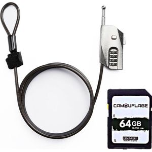 Camouflage Anti-diefstal slot + SDXC 64GB Geheugen