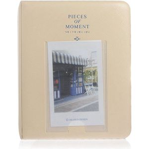 Mini Fotoalbum Creme | 65-vaks Fotoalbum | Geschikt voor (o.a.): Instax Mini 7s / 8 / 9 / 11 / 25 / 90 / Link / SP-2 / Liplay / Film Polaroid | Fotoboek Foto |Musthave | instax foto's | mini album |