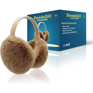 Ferodelli Oorwarmers - Oorverwarmers - Earmuffs - Ear Warmers - Dames & Heren - Volwassenen - Winter - Beige