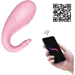 Vibrerend Ei Draadloos Roze Vibrators Voor Vrouwen Clitoris - Vibrator Bullet Met App Control / Afstandbediening - Realistisch - Seksspeeltjes Voor Koppels Op Afstand - Vibrerende Eieren Bluetooth