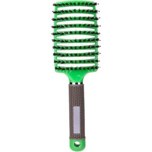 Anti klit haar borstel | Ontwarrende Nylon borstel | Professionele haar borstel | Haardroger | Verzorging | Borstel | Brush | Geschikt voor alle haartypes | Massage borstel | Kappers borstel | Haargroei | Hoge kwaliteit | Groen
