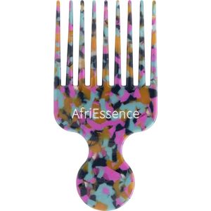 AfriEssence Speckle Afro Kam | Afro kam - Krullend Haar – Volume – Curly Hair - Wide Comb – Acetaat – Krullend Haar – Detangling Shower Comb - Afro Haar Verzorging | Confetti