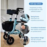 Safe Age - Rollator - Lichtgewicht - Opvouwbaar - Zitfunctie - Aluminium