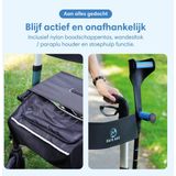 Safe Age - Rollator - Lichtgewicht - Opvouwbaar - Zitfunctie - Aluminium