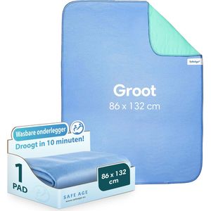 Safe Age® wasbare incontinentie onderleggers voor volwassenen, huisdieren en kinderen - matrasbeschermer - anti slip - Groot