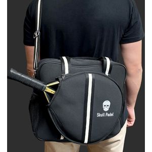 Skull Padel - Padel tas - Tote bag - Racket tas - Zwart & Wit