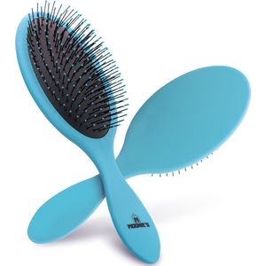 Moonie's Anti Klit Haarborstel - Ronde Borstel - Blauw