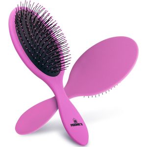 Moonie's Anti Klit Haarborstel - Ronde Borstel - Roze