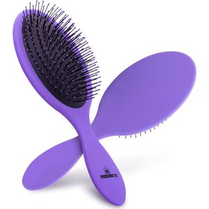 Moonie's Anti Klit Haarborstel - Ronde Borstel - Paars