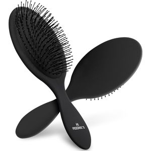 Moonie's Anti Klit Haarborstel - Ronde Borstel - Zwart