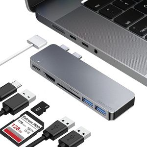 USB-C Hub - Zilver - Aluminium - Voor MacBook Air en Pro