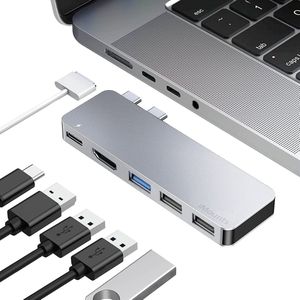 iMounts - USB-C Hub - HDMI - USB3.0 - Thunderbolt 3 - Zilver