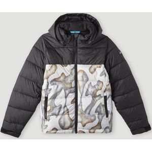O'Neill gewatteerde winterjas antraciet/grijs/beige