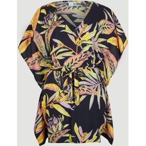 O'NEILL Hana Beach Cover UP 39033 Black Tropical Flower, regular voor dames, 39033 Black Tropical Flower, M-L