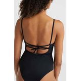 Badpak - V-hals - Zwart - 82% Gerecycled Polyamide