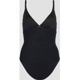 Badpak - V-hals - Zwart - 82% Gerecycled Polyamide