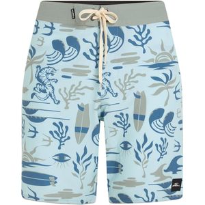 O'Neill Heren Boardshort Lang Swimshort Mysto Scallop 20" Print Blauw - Maat 30