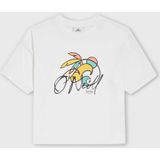 O'NEILL - Shirt - Blauw/Oranje/Zwart/Wit - Jersey - Ronde Hals, Logoprint, Halve Mouw