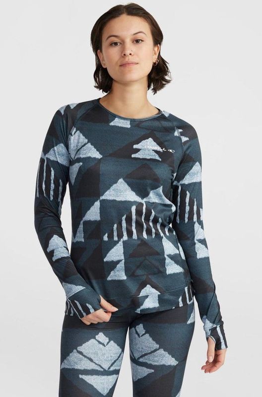 O'Neill - Women Baselayer Top - Blauw - Thermoshirt - Triangle Ikat