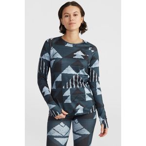 O'Neill - Women Baselayer Top - Blauw - Triangle Ikat - Thermoshirt