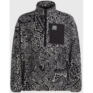 O'Neill - Surf Heroes High Pile Half Zip Fleece - White/Black Sketcheritage - 100% Gerecycled Polyester