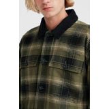 Tussenjas - Katoenflanel - Groen - Fleece Voering - Waterafstotende Coating