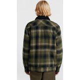 Tussenjas - Katoenflanel - Groen - Fleece Voering - Waterafstotende Coating