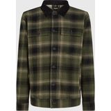 Tussenjas - Katoenflanel - Groen - Fleece Voering - Waterafstotende Coating