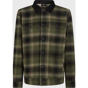 O'Neill Fleece-lined Jas - Heren - Groen - Katoenflanel - Waterafstotend
