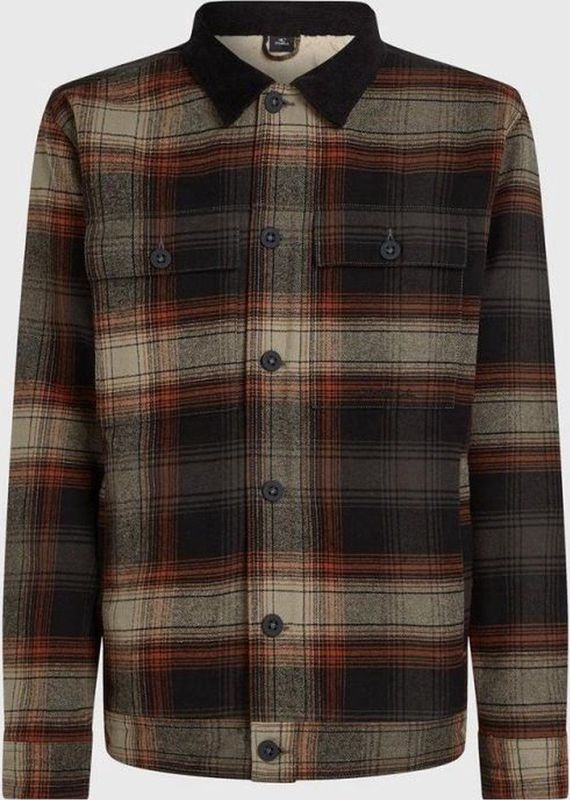 Flanel - Jas - Groen - 100% Katoen - Fleece Voering