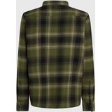 O'Neill - Flannel Check - Overhemd - Green Check - 100% Katoen, Regular Fit, Rolkraag, Drukknoopsluiting