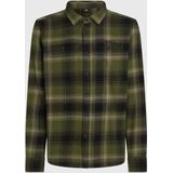 O'Neill - Flannel Check - Overhemd - Green Check - 100% Katoen, Regular Fit, Rolkraag, Drukknoopsluiting
