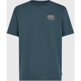 T-shirt - Chest Print - Katoen - Regular Fit - Zwart