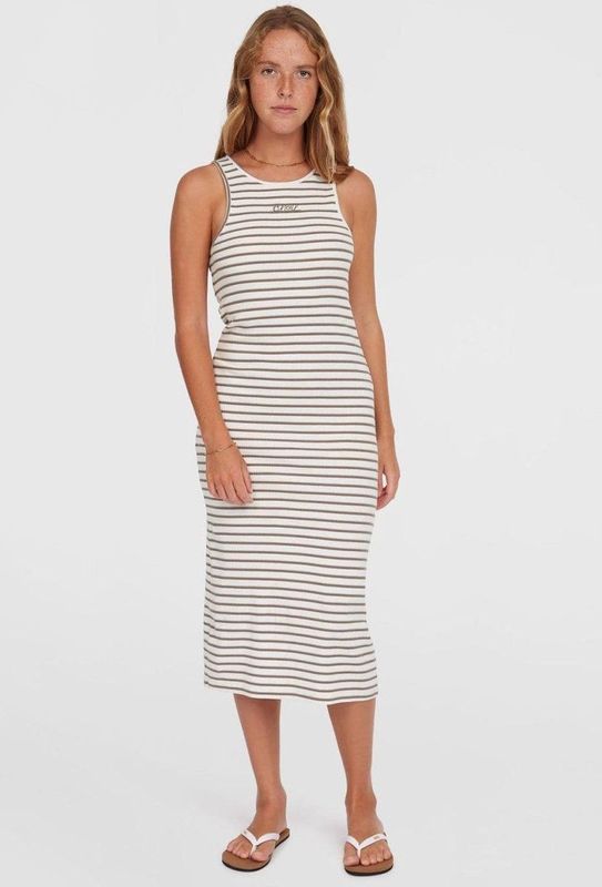 O'Neill Midi Rib Jurk Jess - Ademend Ribstof met Rugdetail