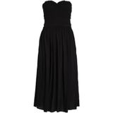 O'Neill - A-lijn Jurk - Zwart - Viscose - Mouwloos met Hartvormige Kraag