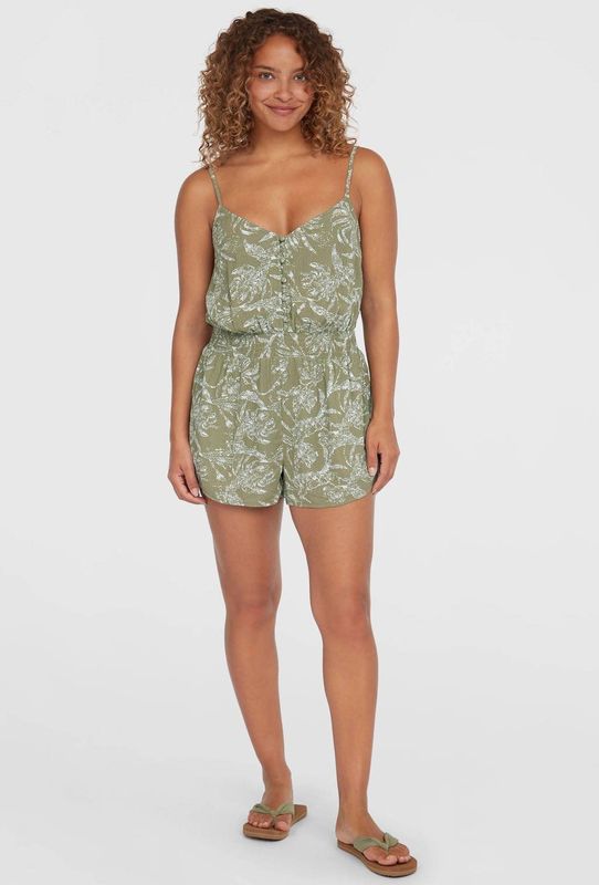O'Neill - Thin Strap Buttoned Romper - Dames - Groen
