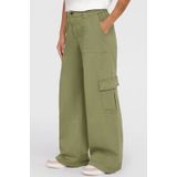Brexton Cargobroek - Effen Katoen - Hoge Taille - Lange Pasvorm