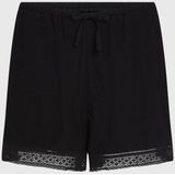 Essentials - Embroidery Shorts - Zwart - 100% Viscose