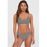 O'Neill Dames Bikini Set Baay Maoi Zwart/Wit Gestreept - TACTEL® - Bralette met Medium Ondersteuning