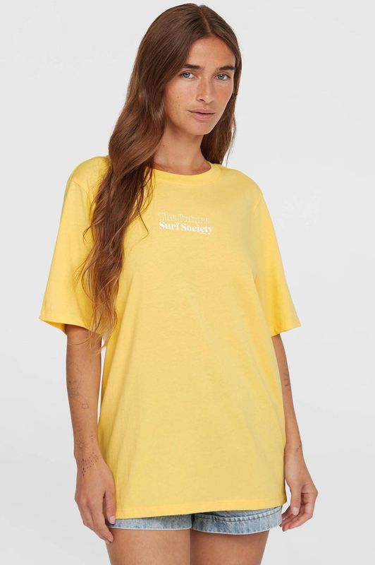 T-shirt - Future Surf Society - Katoen - Ronde Hals - Artwork Op Borst