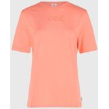 T-shirt - Essentials Script - Zomerkleur - Regular Fit - Geribde Ronde Hals