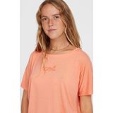 O'Neill - Essentials Script Drape T-shirt - Beige - 85% Polyester, 15% Linnen