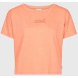 O'Neill - Essentials Script Drape T-shirt - Beige - 85% Polyester, 15% Linnen