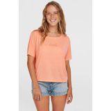 O'Neill - Essentials Script Drape T-shirt - Beige - 85% Polyester, 15% Linnen