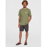 Cali - T-shirt - Zwart - Katoen - Watergedrukte Print op Borst