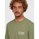 Cali - T-shirt - Zwart - Katoen - Watergedrukte Print op Borst