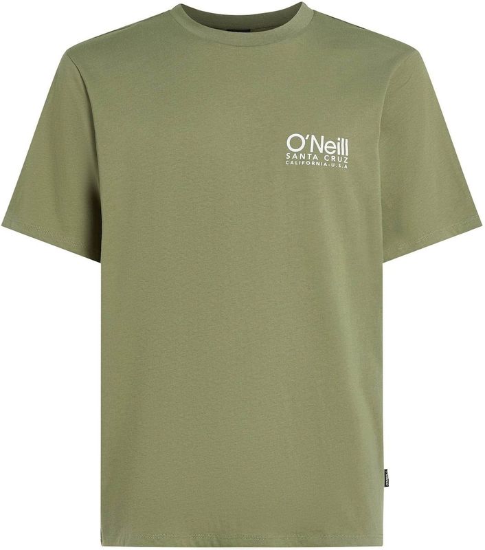 Cali - T-shirt - Zwart - Katoen - Watergedrukte Print op Borst